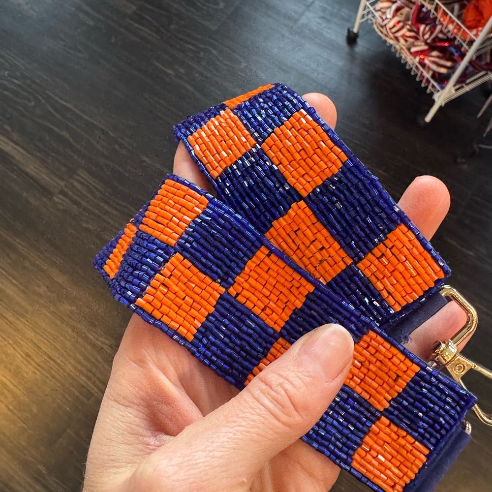 Blue and Orange Checkered Strap - Picture 2 of 3